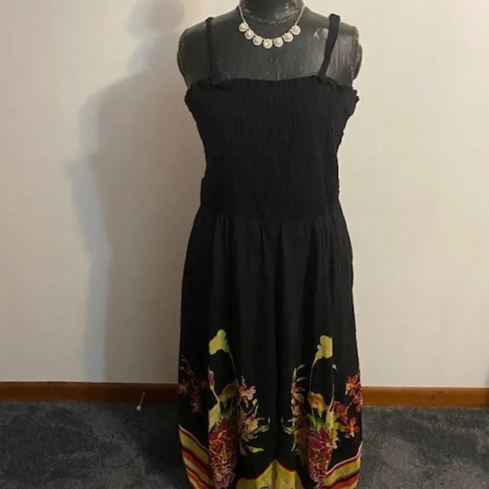Soft Surroundings asymmetrical sleeveless scarf dress, size 1X